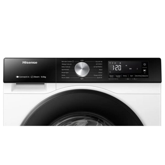 Máquina de Lavar Roupa Hisense 3S WF3S1043BW3 Frontal 10,5 kg 1400 rpm A Wi-Fi Branca