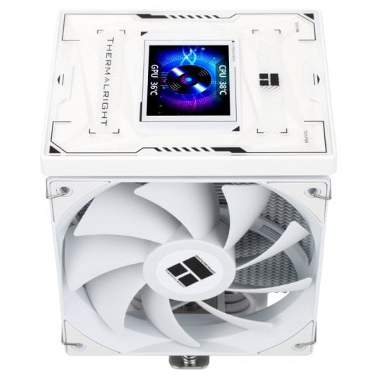 Refrigeración Aire Thermalright Socket LGA1851/1700/1200/115X AM5/AM4 120mm Burst Assassin 120 Vision BLACK Pantalla IPS
