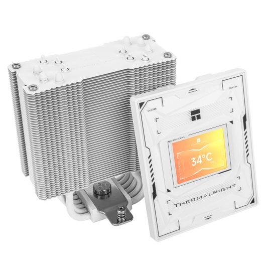Refrigeración Aire Thermalright Socket LGA1851/1700/1200/115X AM5/AM4 120mm Burst Assassin 120 Vision BLACK Pantalla IPS