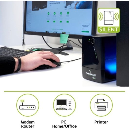Sai TECNOWARE 650VA Batería Plomo Ácido 10 Minutos AVR Plus Protección Silenciosa