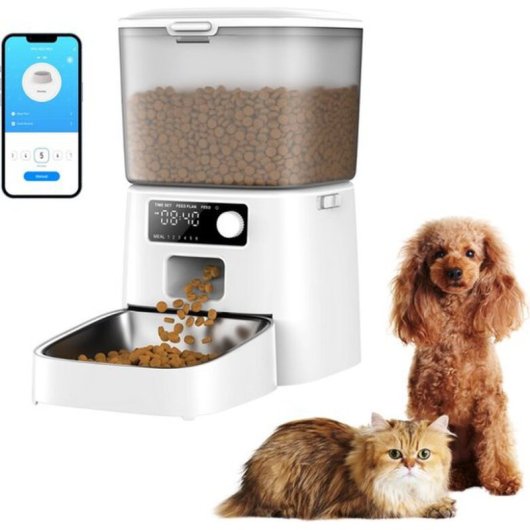 Oneisall 3.5L Alimentatore automatico Bianco Wireless WiFi App Controllo Porzioni precise