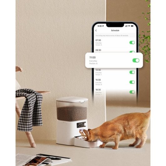 Oneisall 3.5L Alimentatore automatico Bianco Wireless WiFi App Controllo Porzioni precise