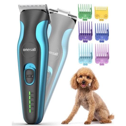 Kit de toilettage rechargeable pour animaux Oneisall, 2 lames, 6 accessoires, silencieux