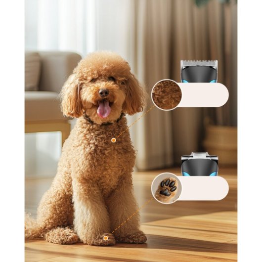 Kit de toilettage rechargeable pour animaux Oneisall, 2 lames, 6 accessoires, silencieux