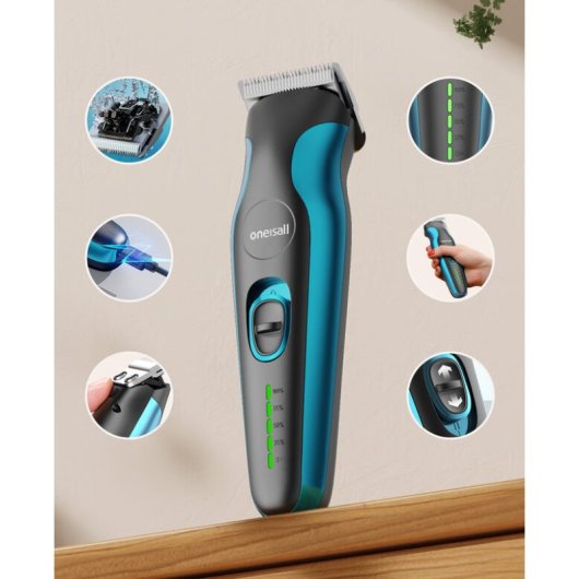 Kit de toilettage rechargeable pour animaux Oneisall, 2 lames, 6 accessoires, silencieux