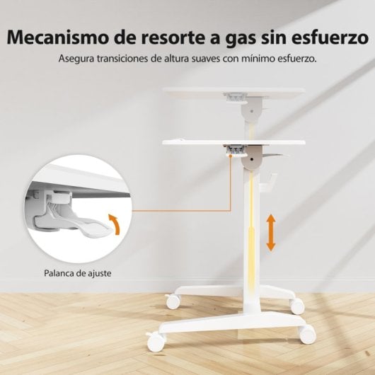 Escritorio Sense7 Móvil Superficie Inclinable Altura Ajustable 70x52cm MDF 8kg