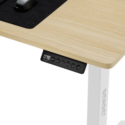 SENSE7 Nojo Escritorio Regulable Eléctrica con Motor 120x60 Blanco/Marrón claro