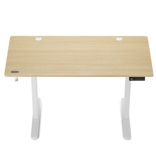 SENSE7 Nojo Escritorio Regulable Eléctrica con Motor 120x60 Blanco/Marrón claro
