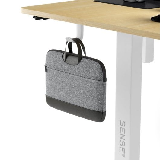 SENSE7 Nojo Escritorio Regulable Eléctrica con Motor 120x60 Blanco/Marrón claro