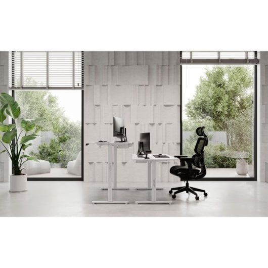 SENSE7 Nojo Escritorio Regulable Eléctrica con Motor 140x70 Blanco