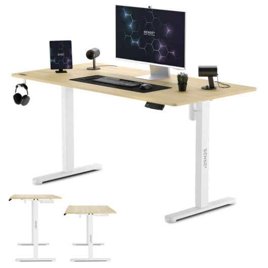 Escritorio eléctrico Sense7 NOJO 140x70 cm 80kg ajuste altura sistema anticolisión