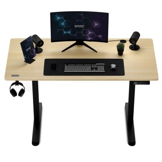 Escritorio Sense7 NOJO 120x60 cm eléctrico con altura ajustable, 70 kg, gestión de cables