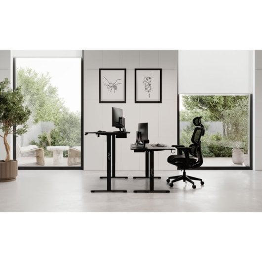 Escritorio eléctrico Sense7 NOJO 140x70cm, MDF 15mm, ajuste eléctrico 72-118cm, 80kg, anticolisión