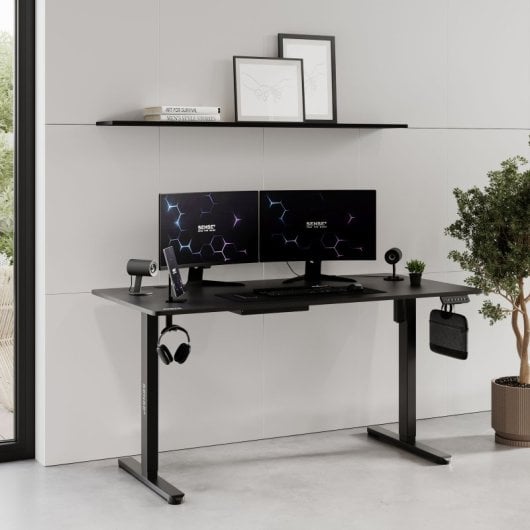 Escritorio eléctrico Sense7 NOJO 140x70cm, MDF 15mm, ajuste eléctrico 72-118cm, 80kg, anticolisión