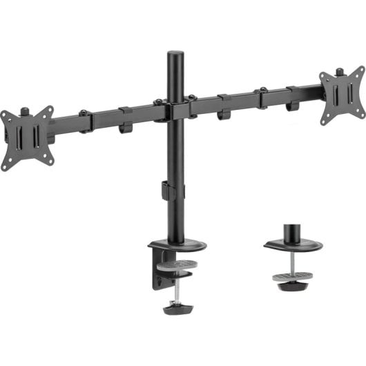 Brazo para monitor Sense7 FLOAT DOUBLE Negro 2x9kg VESA PIVOT Ajuste Total Gestión Cables