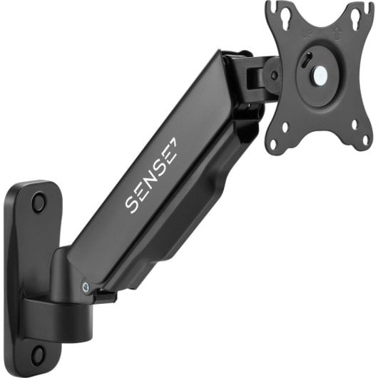 Brazo para monitor Sense7 HANG WALL Negro VESA 75x75/100x100mm hasta 9kg 17-32? PIVOT