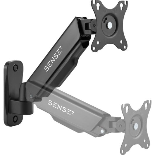 Brazo para monitor Sense7 HANG WALL Negro VESA 75x75/100x100mm hasta 9kg 17-32? PIVOT