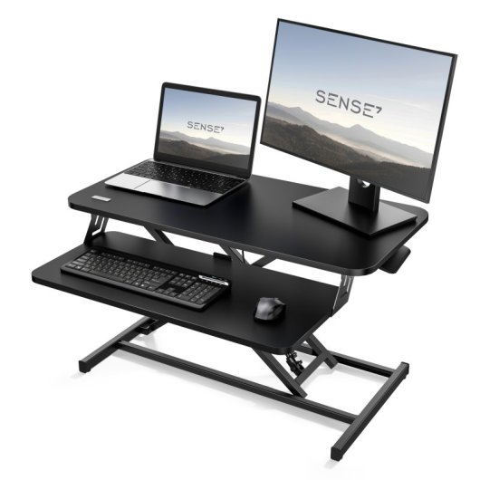 Convertidor de escritorio Sense7 Altura regulable 12,5-49cm Acero 2 niveles MDF 13kg