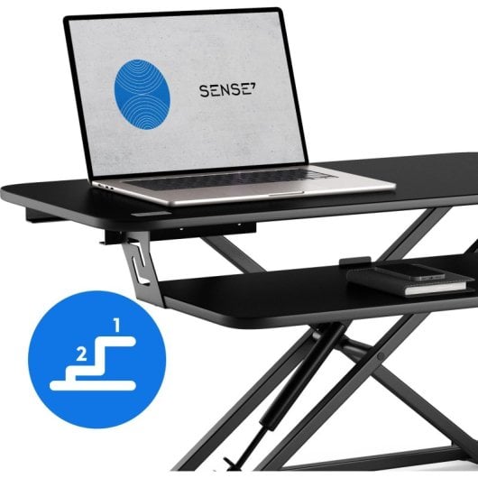 Convertidor de escritorio Sense7 Altura regulable 12,5-49cm Acero 2 niveles MDF 13kg