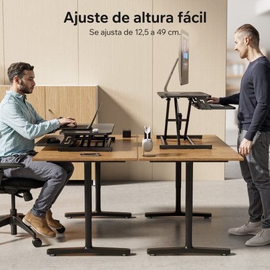 Convertidor de escritorio Sense7 Altura regulable 12,5-49cm Acero 2 niveles MDF 13kg