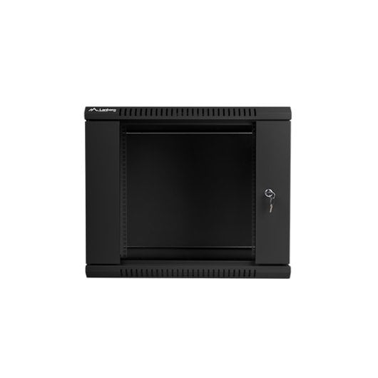 Bastidor de Pared Lanberg WF01-6409-10B 9U 60kg Acero Negro IP20 Cristal Templado 19”