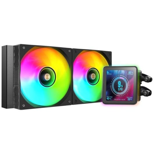Mars Gaming Ml-visionpro240 Refrigeración Líquida Aio Tdp 500w 2x Ventiladores Argb Pantalla Negro