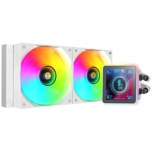 Mars Gaming Ml-visionpro240 Refrigeración Líquida Aio Tdp 500w 2x Ventiladores Argb Pantalla Blanco