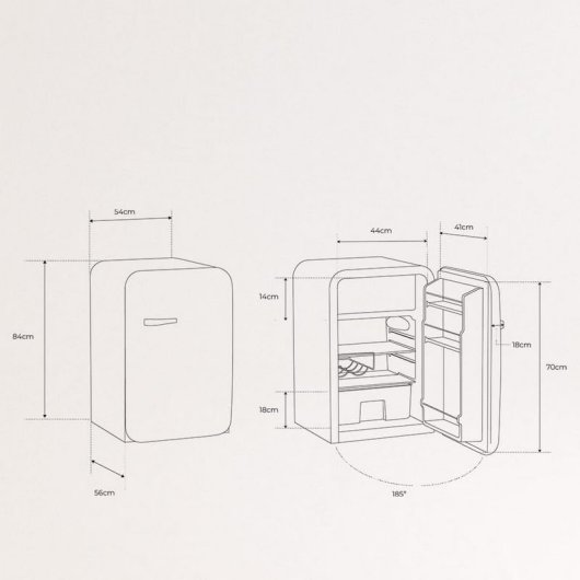 Frigorífico Create Una Puerta 86cm 92L/15L Eficiencia ECO Friendly Compartimentado Verde Sage