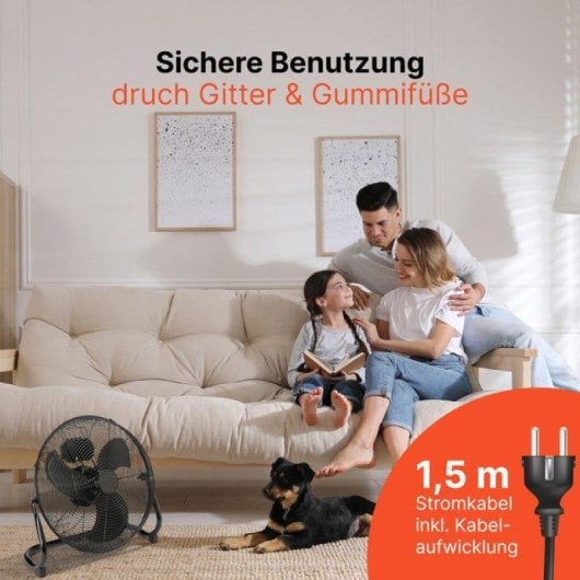 Ventilador ProfiCare PC-VL 3067 WM 50 cm 120 W Retro Silencioso Preto