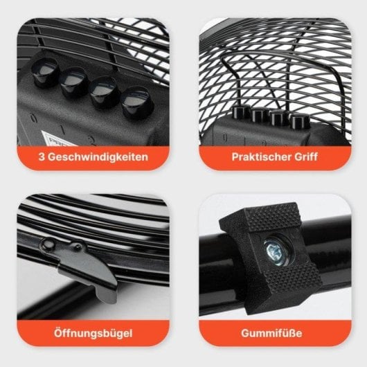 Ventilador ProfiCare PC-VL 3067 WM 50 cm 120 W Retro Silencioso Preto