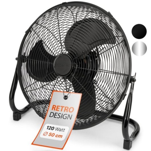 Ventilador ProfiCare PC-VL 3067 WM 50cm 120W Retro Silencioso Negro