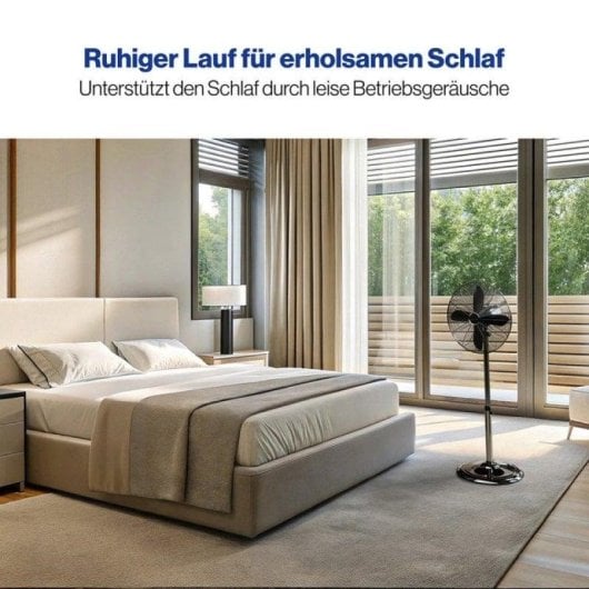 Ventilador ProfiCare VL 3064 MS BK 50W 40cm Metálico Oscilação Altura Ajustável