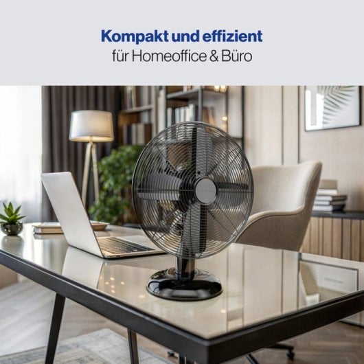 Ventilateur de table oscillant en métal ProfiCare VL 3063 BK 30 cm 35 W 3 vitesses
