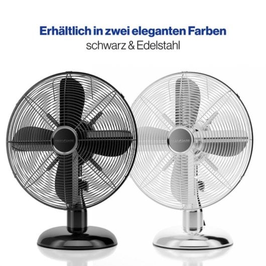 Ventilateur de table oscillant en métal ProfiCare VL 3063 BK 30 cm 35 W 3 vitesses