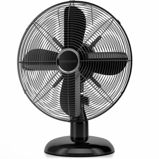 Ventilateur ProfiCare 25 cm Noir mat métallisé 30 W Oscillation silencieuse