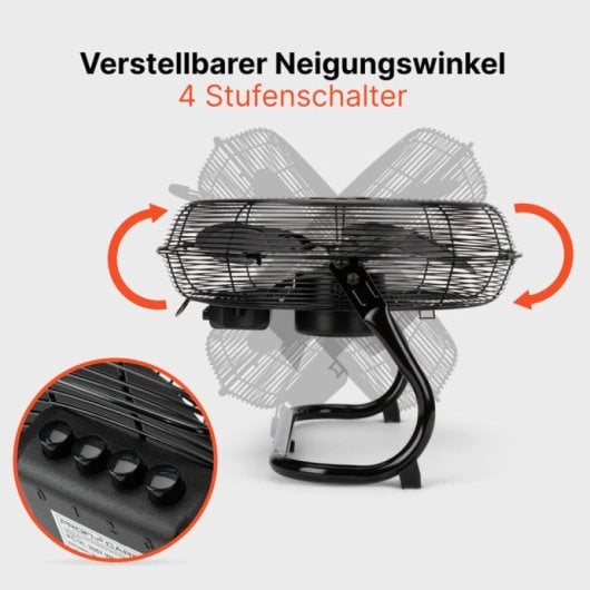 Ventilador de pie ProfiCare VL 3065 WM 100W 40cm Retro Silencioso Metal