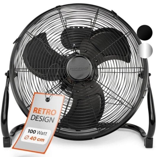 Ventilador ProfiCare VL 3065 WM 100W Retro Metal 40 cm Silencioso