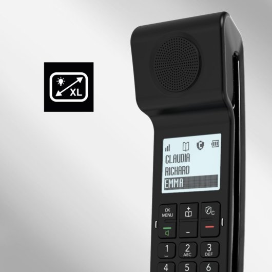 Alcatel ePure Premium Schnurlostelefon mit Anrufbeantworter, Dual-Display und Sperre