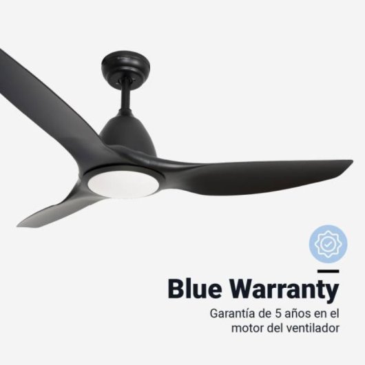 Ventilador Techo Universal Blue ALISIOS DC 132cm 26W LED 20W Control Remoto Negro