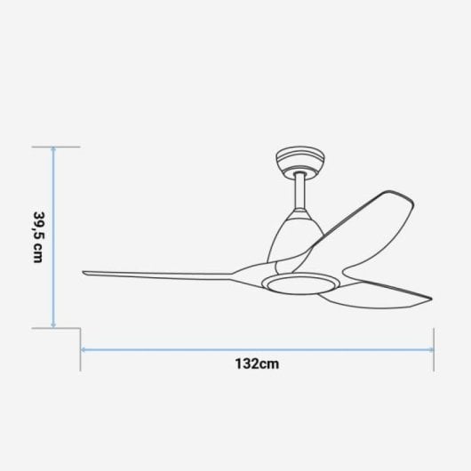 Ventilador Techo Universal Blue ALISIOS DC 132cm 26W LED 20W Control Remoto Negro