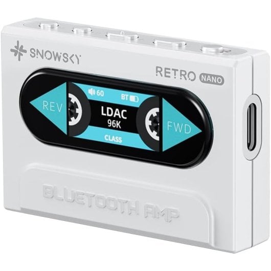 Amplificador/DAC FiiO Snowsky Retro Nano Branco com design retro e Bluetooth Branco
