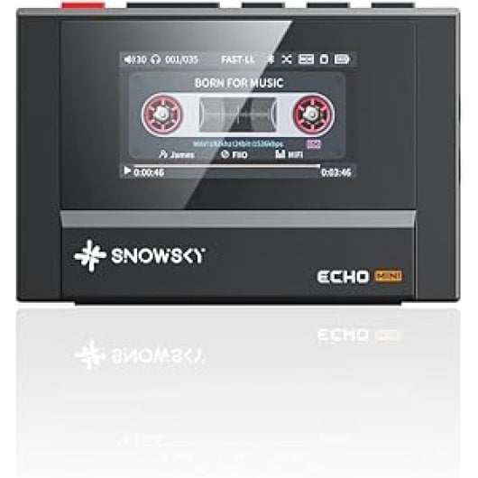 FiiO Echo MINI MP3-Player, 8 GB, Bluetooth 5.3, 3,5 mm/4,4 mm Ausgänge, Schwarz