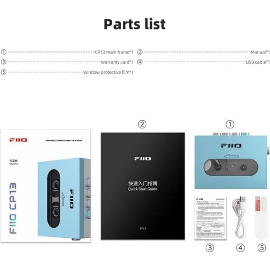 FiiO CP13 Transparenter tragbarer Kassettenspieler