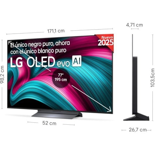TV LG OLED evo OLED77C54LA 77? 4K Ultra HD Dolby Vision Atmos Gaming Pro