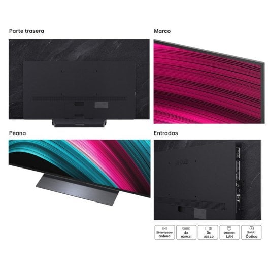 TV LG OLED evo OLED55C54LA 55″ 4K Dolby Vision Dolby Atmos Smart TV WiFi 6