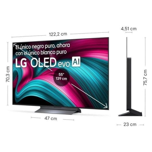 TV LG OLED evo OLED55C54LA 55" 4K UltraHD 144Hz Smart TV WebOS Dolby Vision Atmos