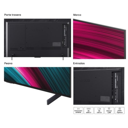 TV LG OLED evo OLED42C54LA 42" 4K UltraHD 144Hz Smart TV WebOS HDR10 Dolby Vision Dolby Atmos