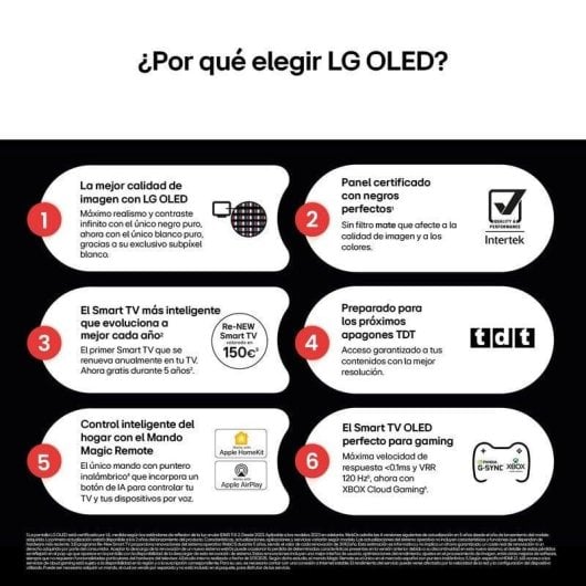 TV LG OLED OLED55B56LA 55" 4K UltraHD 120Hz Smart TV WebOS Dolby Vision Atmos