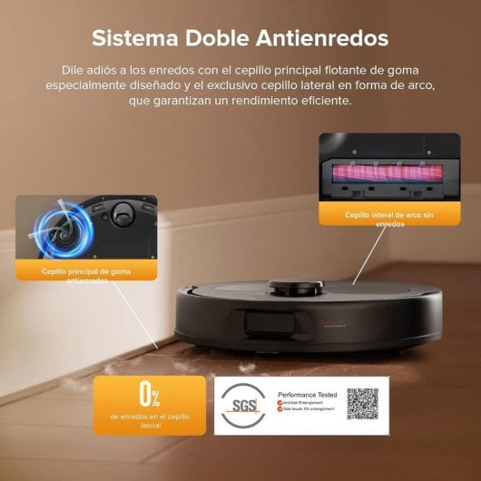Robot Aspirador Roborock QV 35S con base multifunción, succión 10000 Pa y mopa elevable