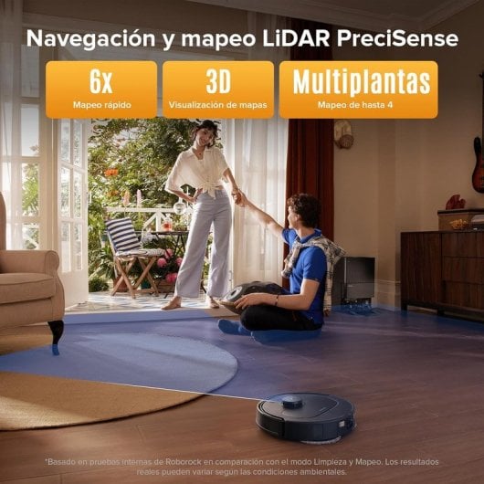 Robot Aspirador Roborock QV 35S con base multifunción, succión 10000 Pa y mopa elevable